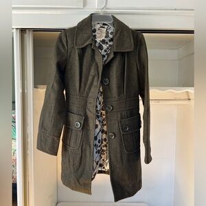 Tulle Dark Olive Trench Coat